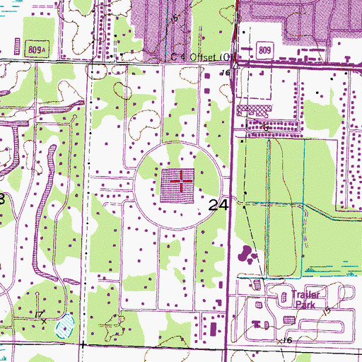 Topographic Map of Square Lake, FL