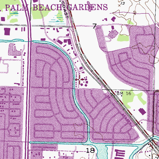 Topographic Map of Thompson, FL