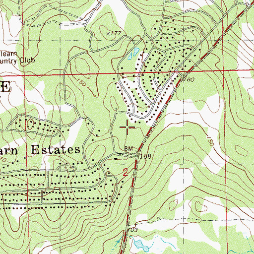 Topographic Map of Woodland Hall Academy, FL