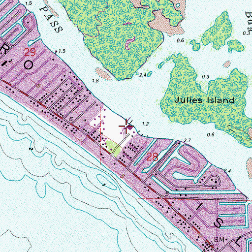 Topographic Map of Sand Castle Kindergarten, FL