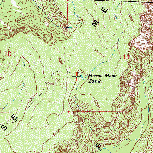 Topographic Map of Horse Mesa Tank, AZ
