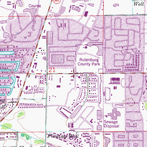 Topographic Map of Learning Center of Fort Myers, FL