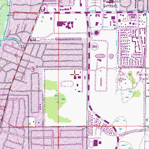 Topographic Map of Bishop Verot High School, FL