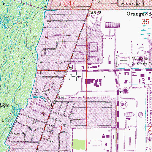 Topographic Map of Edison Learning Center, FL