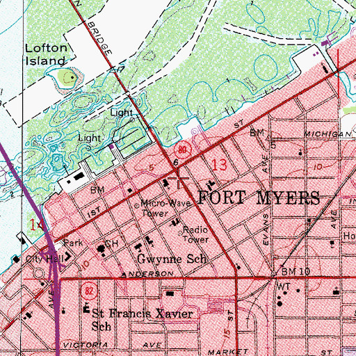 Topographic Map of First United Methodist Church Preschool, FL