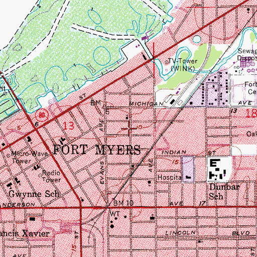 Topographic Map of Sunshine Learning Center, FL