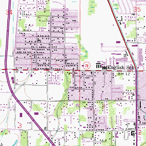 Topographic Map of New Testament Baptist School, FL