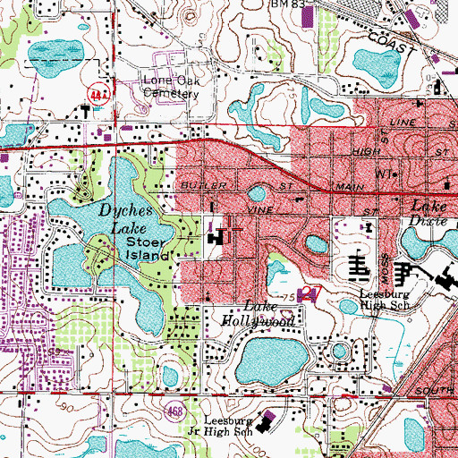 Topographic Map of Lake Christian Preschool and Kindergarten, FL
