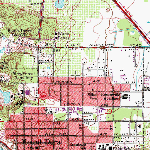 Topographic Map of Christian Home and Bible School, FL