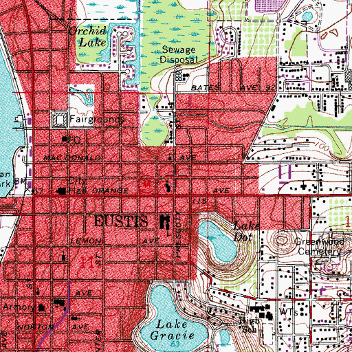 Topographic Map of Calvary Christian School, FL