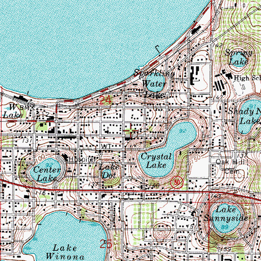 Topographic Map of First Christian Church School, FL