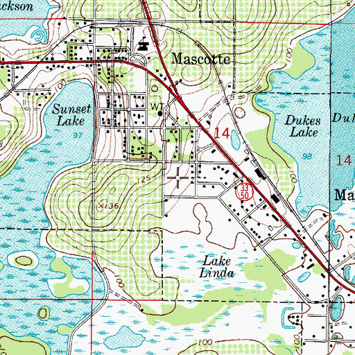 Topographic Map of Meadow Wood Academy, FL