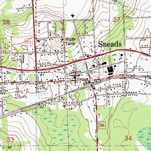 Topographic Map of Faith Baptist Church School, FL
