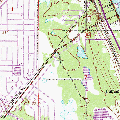 Topographic Map of Indian River Private School, FL
