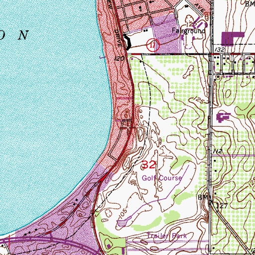 Topographic Map of Sebring Christian School, FL