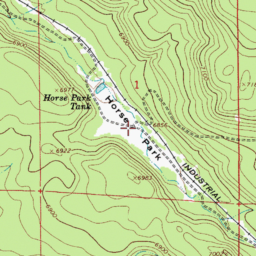 Topographic Map of Horse Park, AZ