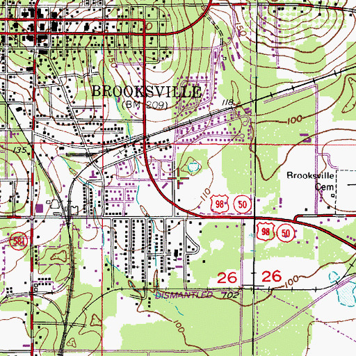 Topographic Map of Learning Center, FL