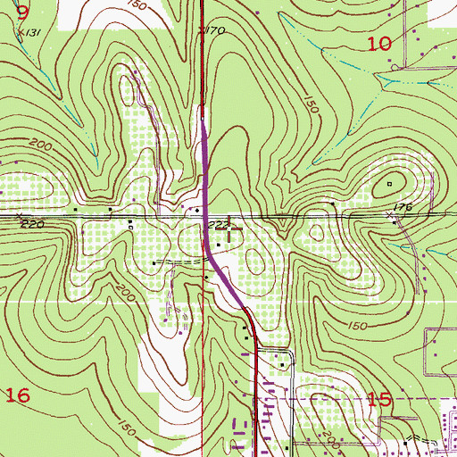 Topographic Map of Agape Christian School, FL