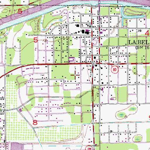 Topographic Map of Community Christian School of LaBelle, FL