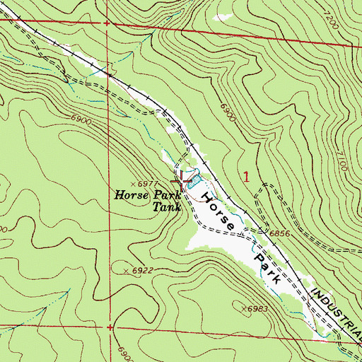 Topographic Map of Horse Park Tank, AZ