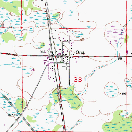 Topographic Map of Heritage Private School of Hardee County, FL