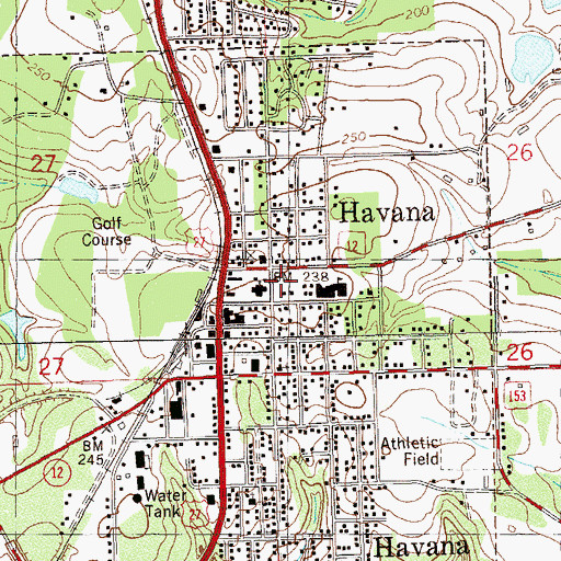 Topographic Map of Gadsden Christian Academy, FL