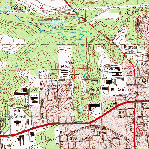 Topographic Map of Robert F Munroe Day School, FL