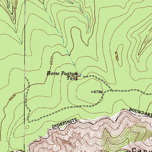 Topographic Map of Horse Pasture Tank, AZ