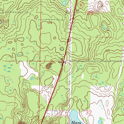 Topographic Map of Antioch Community Center, FL
