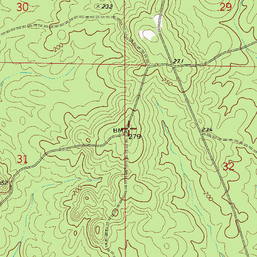 Topographic Map of Camp Henderson Lookout Tower, FL
