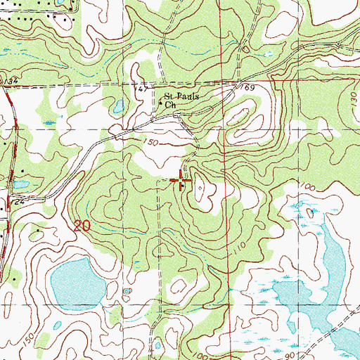 Topographic Map of Lake Jackson Church, FL
