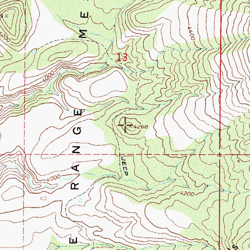 Topographic Map of Horse Range Mesa, AZ