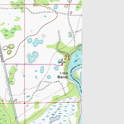 Topographic Map of Hickmans Landing, FL
