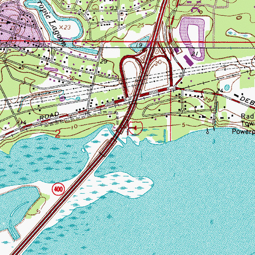 Topographic Map of DeBarry Creek, FL