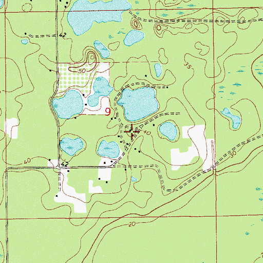 Topographic Map of Camp Ticochee Girl Scout Camp, FL