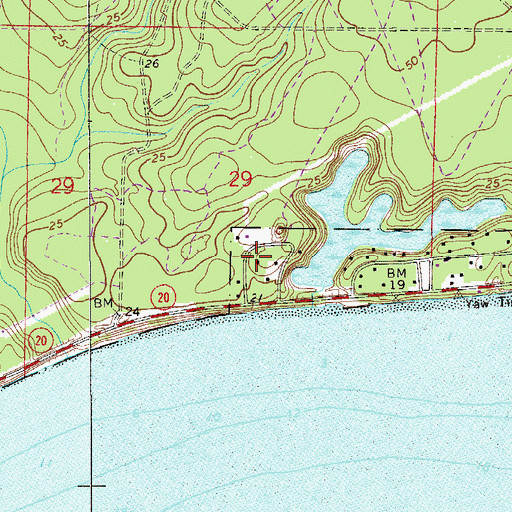 Topographic Map of Big Hammock, FL
