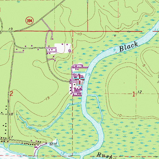 Topographic Map of Old Bay View, FL