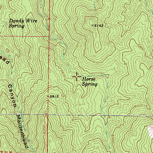 Topographic Map of Horse Spring, AZ