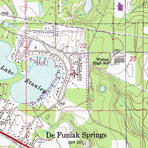 Topographic Map of Dixon, FL
