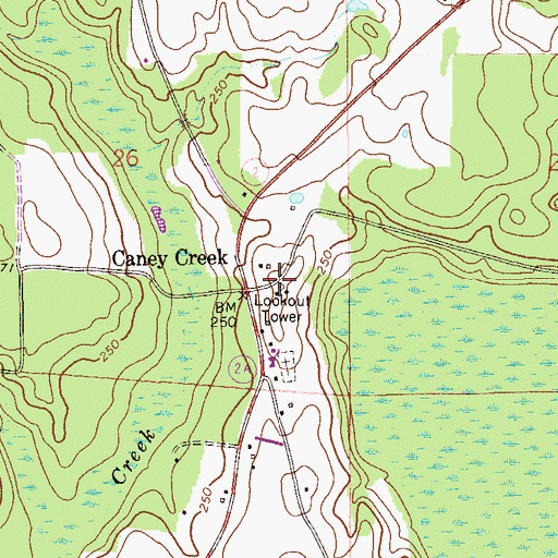 Topographic Map of Jackson Still Tower, FL