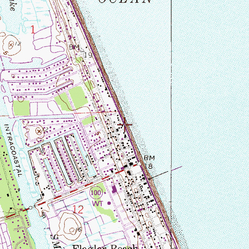 Topographic Map of Saint Mark by the Sea Lutheran Church, FL