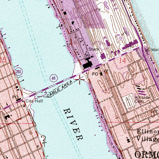 Topographic Map of Saint James Episcopal Church, FL