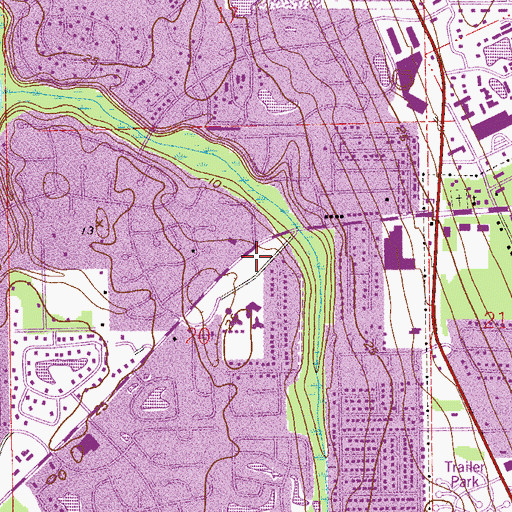 Topographic Map of Tomoka United Methodist Church, FL