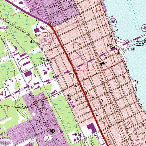 Topographic Map of Ormond Beach Union Church, FL