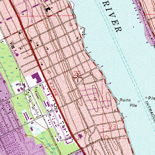 Topographic Map of Ormond Beach First Christian Church, FL