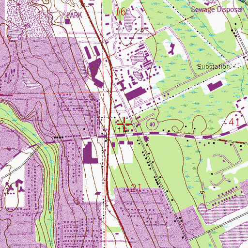 Topographic Map of South-Haven Christian Church, FL