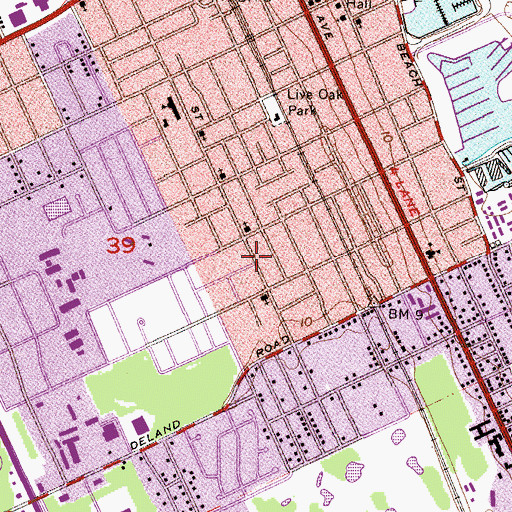 Topographic Map of Church of Christ Westside, FL