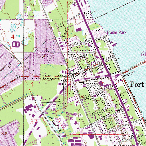 Topographic Map of Port Orange Presbyterian Church, FL