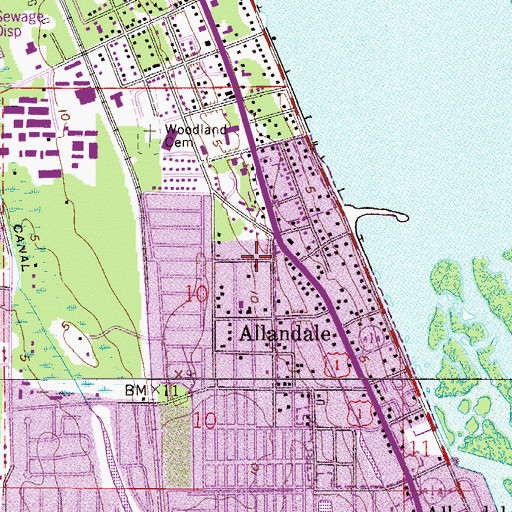 Topographic Map of East-Port Orange Congregations of Jehovahs Witnesses, FL
