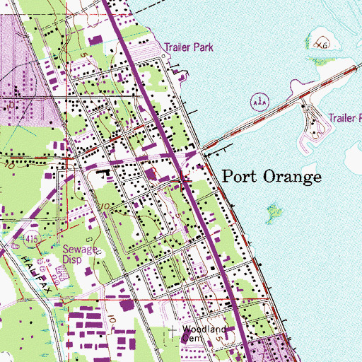 Topographic Map of Grace Episcopal Church, FL